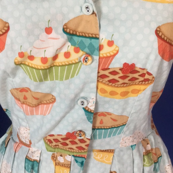 Vintage Modcloth Bea & Dot Sweet as Pie Thanksgiving cotton daydress 50s retro🥧 - Picture 4 of 12